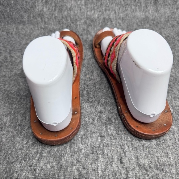Beek by Two Birds Dove Slide Sandals Sz 6 Anthropologie Leather Boho - Picture 6 of 10